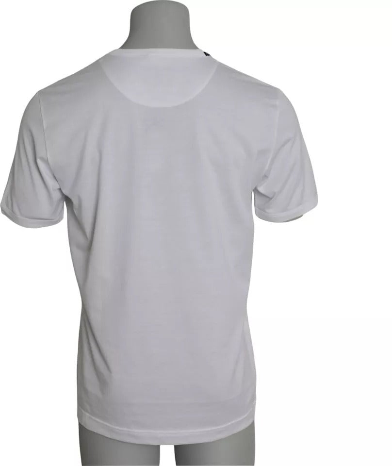 Dolce & Gabbana White Cotton Round Neck Short Sleeves T-shirt Wit