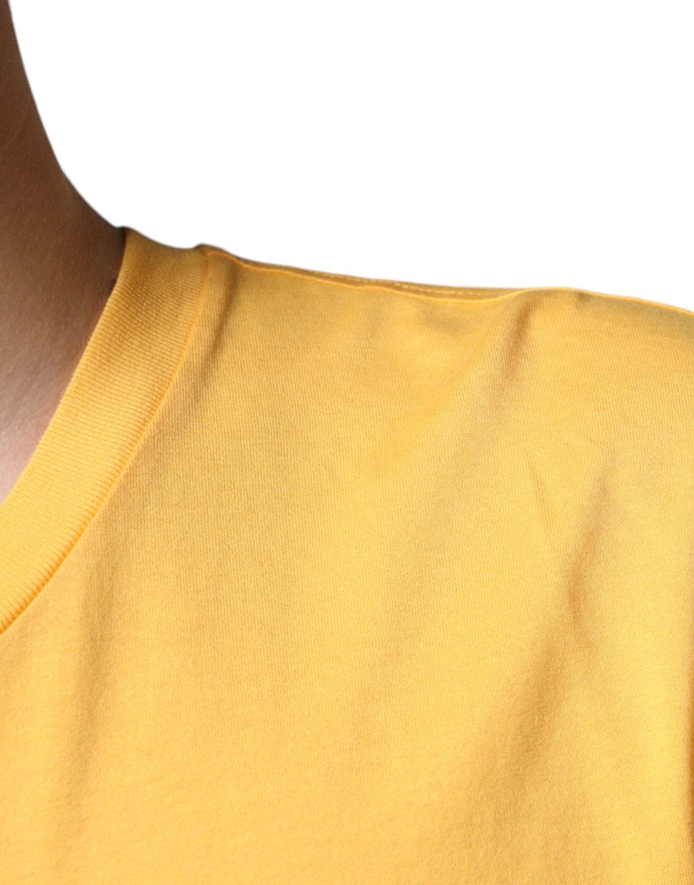Dolce & Gabbana Yellow Secret Graden Floral Cotton Crew Neck T-shirt Geel