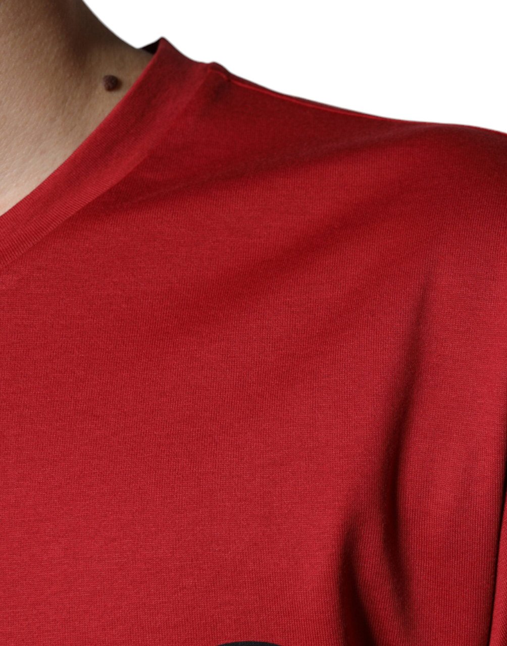 Dolce & Gabbana Red Cotton DG Logo Print Crew Neck T-shirt Rood