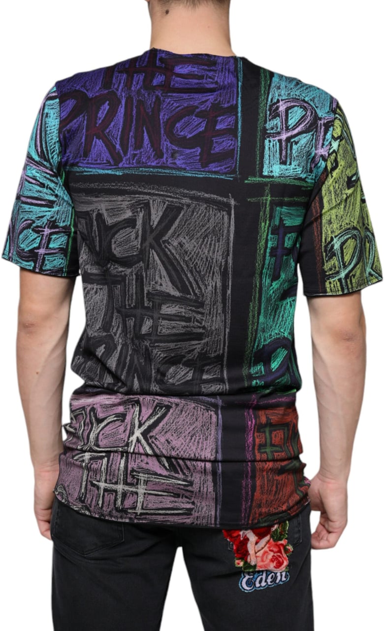 Dolce & Gabbana Multicolor Graphic Print Cotton T-shirt Divers