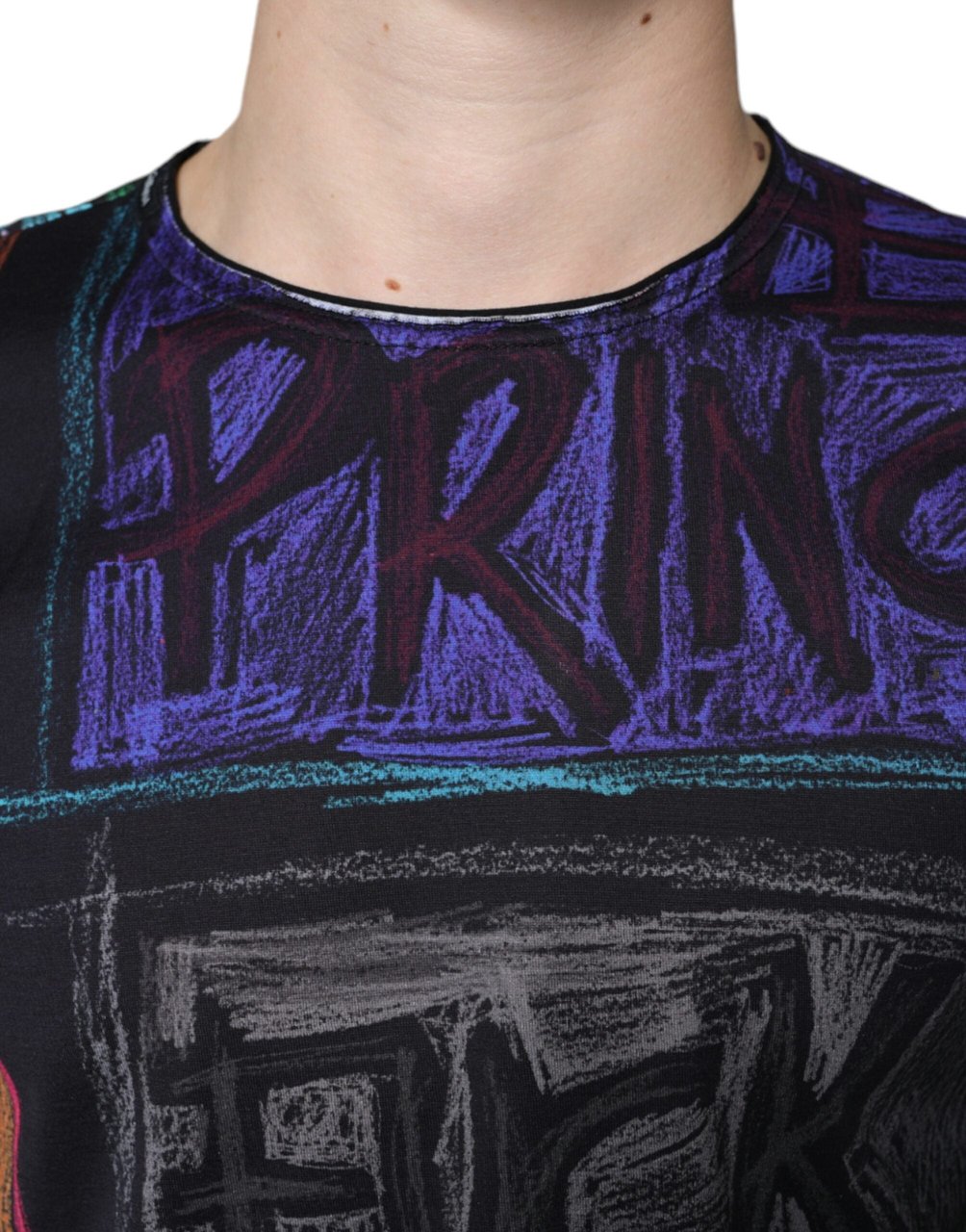 Dolce & Gabbana Multicolor Graphic Print Cotton T-shirt Divers