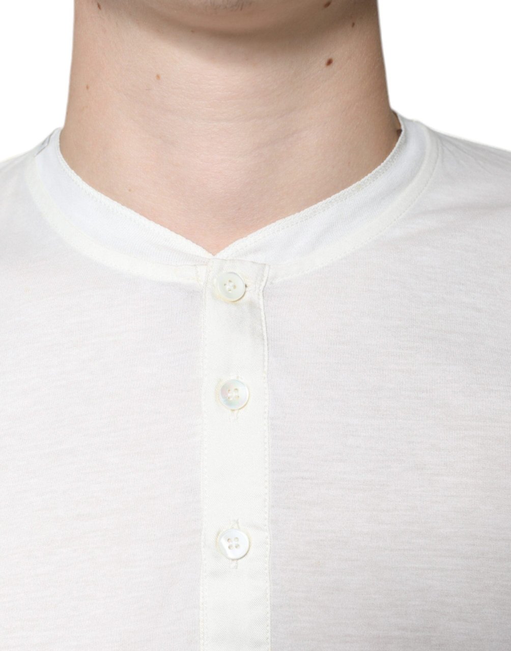 Dolce & Gabbana Off White Cotton Short Sleeves T-shirt Wit