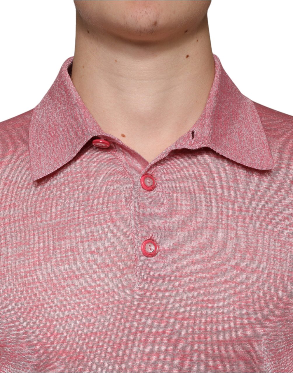 Dolce & Gabbana Pink Polyester Long Sleeve Men Polo T-shirt Roze