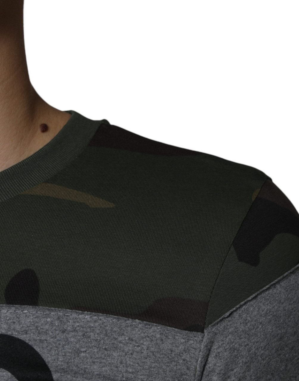 Dolce & Gabbana Multicolor Camouflage Cotton Crew Neck T-shirt Wit