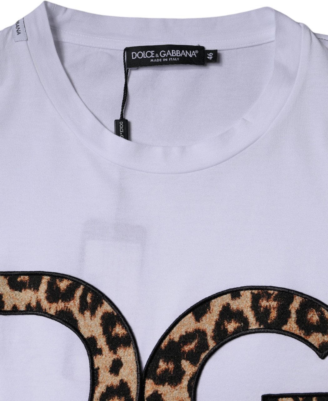 Dolce & Gabbana White DG Logo Cotton Shorts Sleeves T-shirt Wit