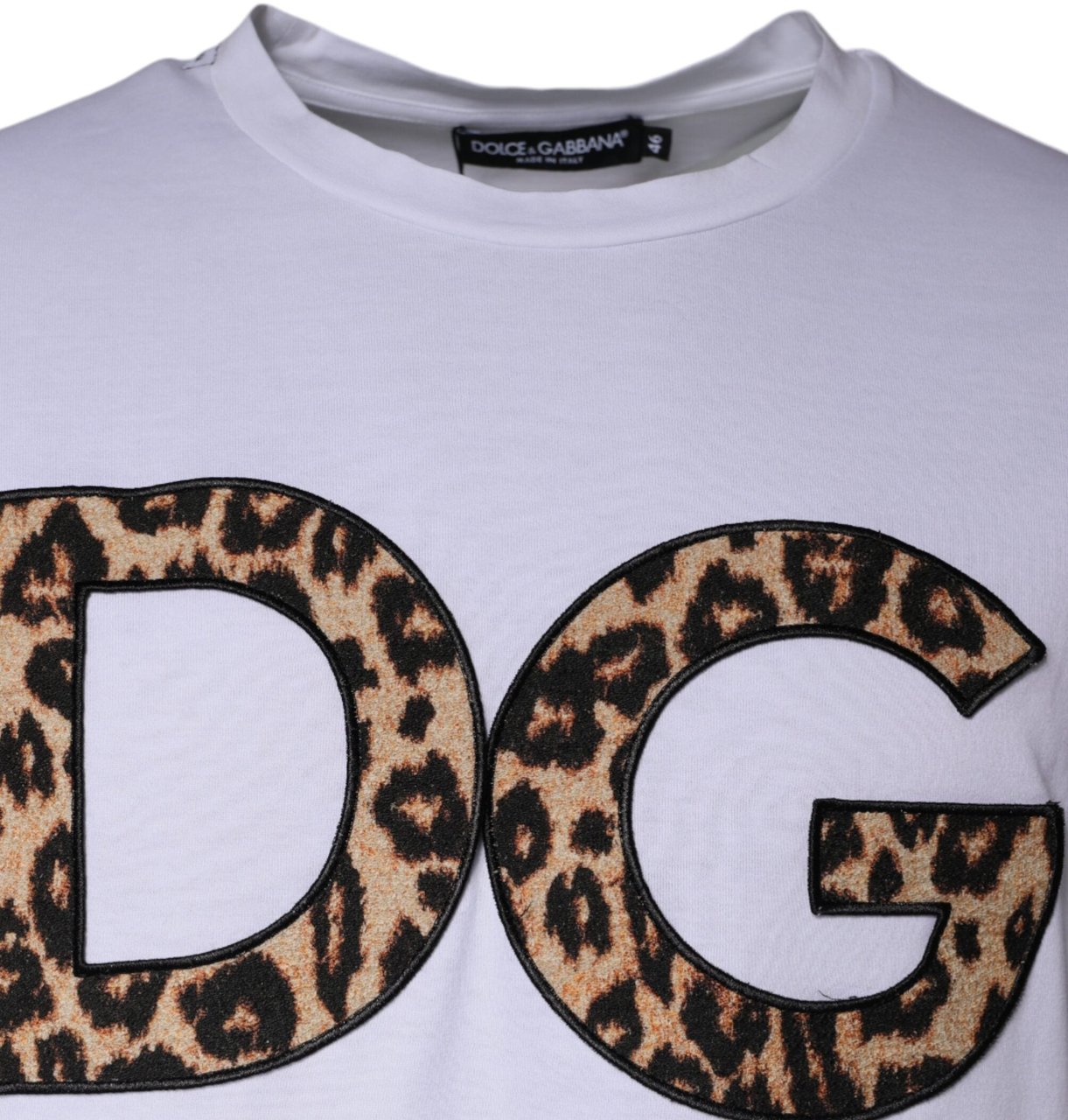 Dolce & Gabbana White DG Logo Cotton Shorts Sleeves T-shirt Wit