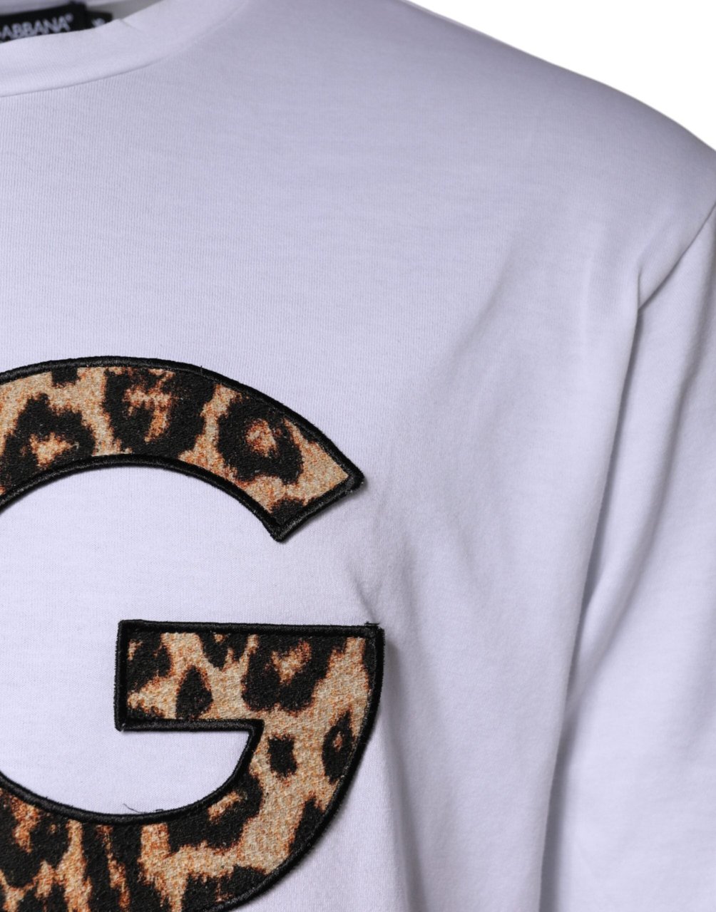 Dolce & Gabbana White DG Logo Cotton Shorts Sleeves T-shirt Wit