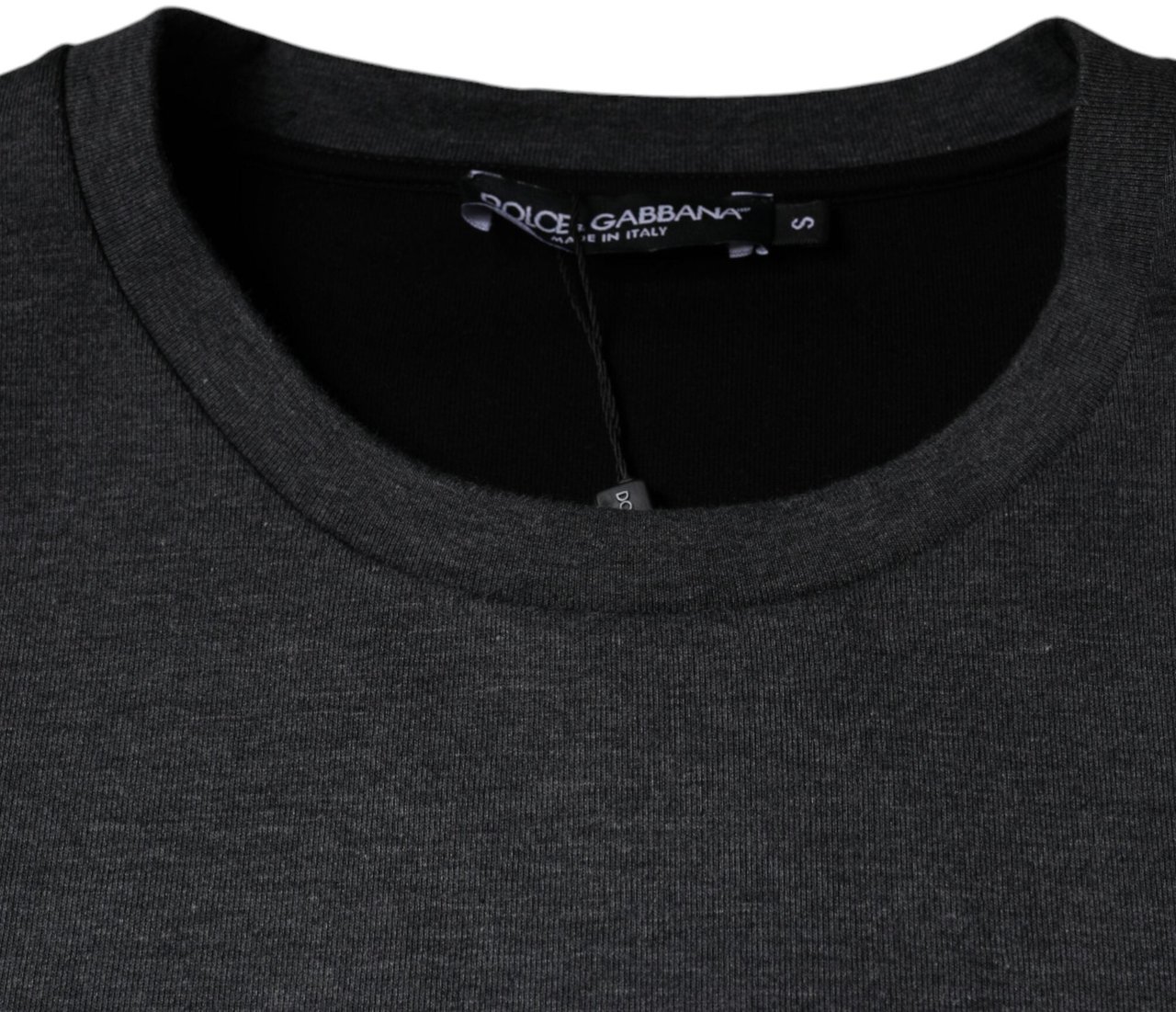 Dolce & Gabbana Dark Gray Camouflage Crew Neck T-shirt Grijs