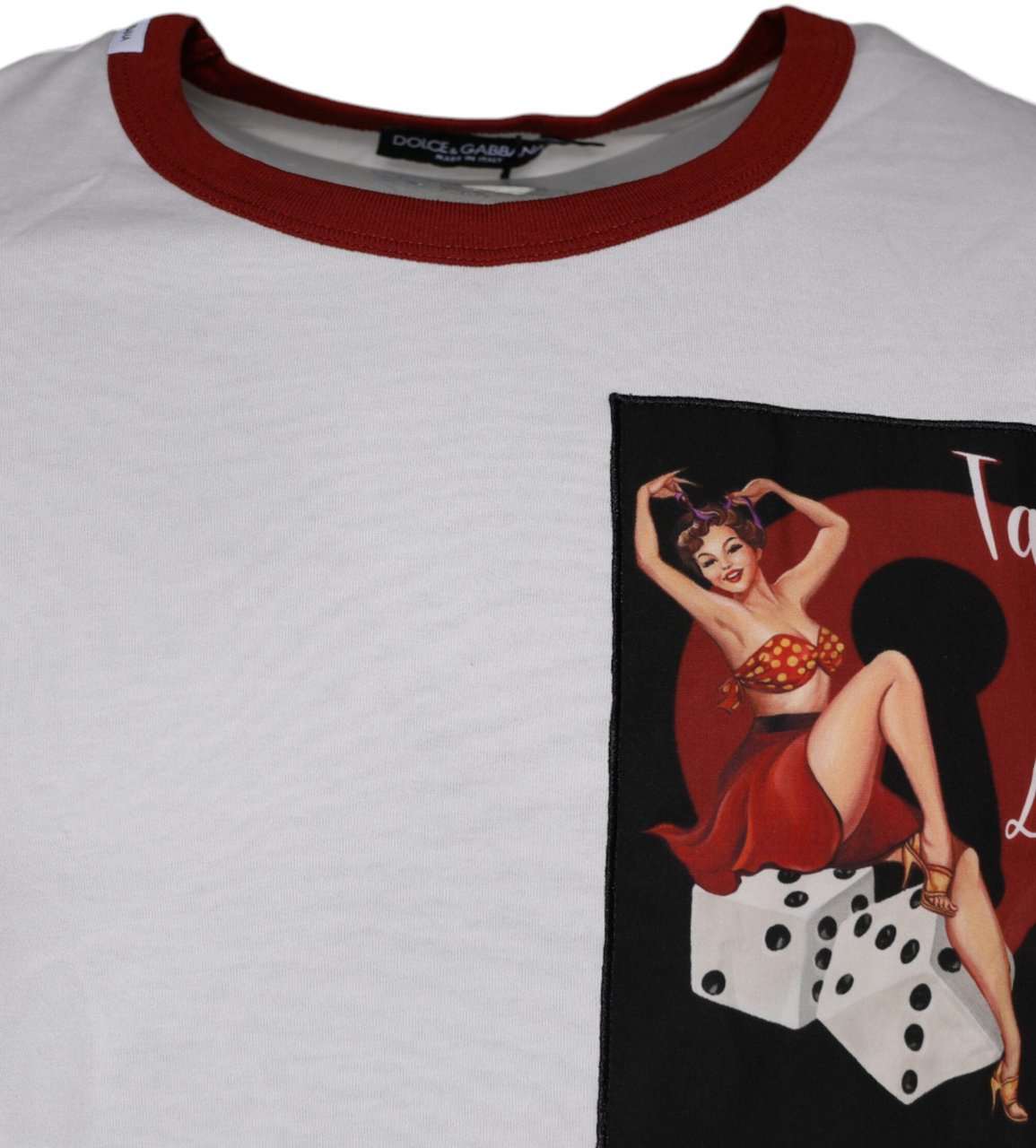 Dolce & Gabbana White Graphic Print Cotton Crew Neck T-shirt Wit