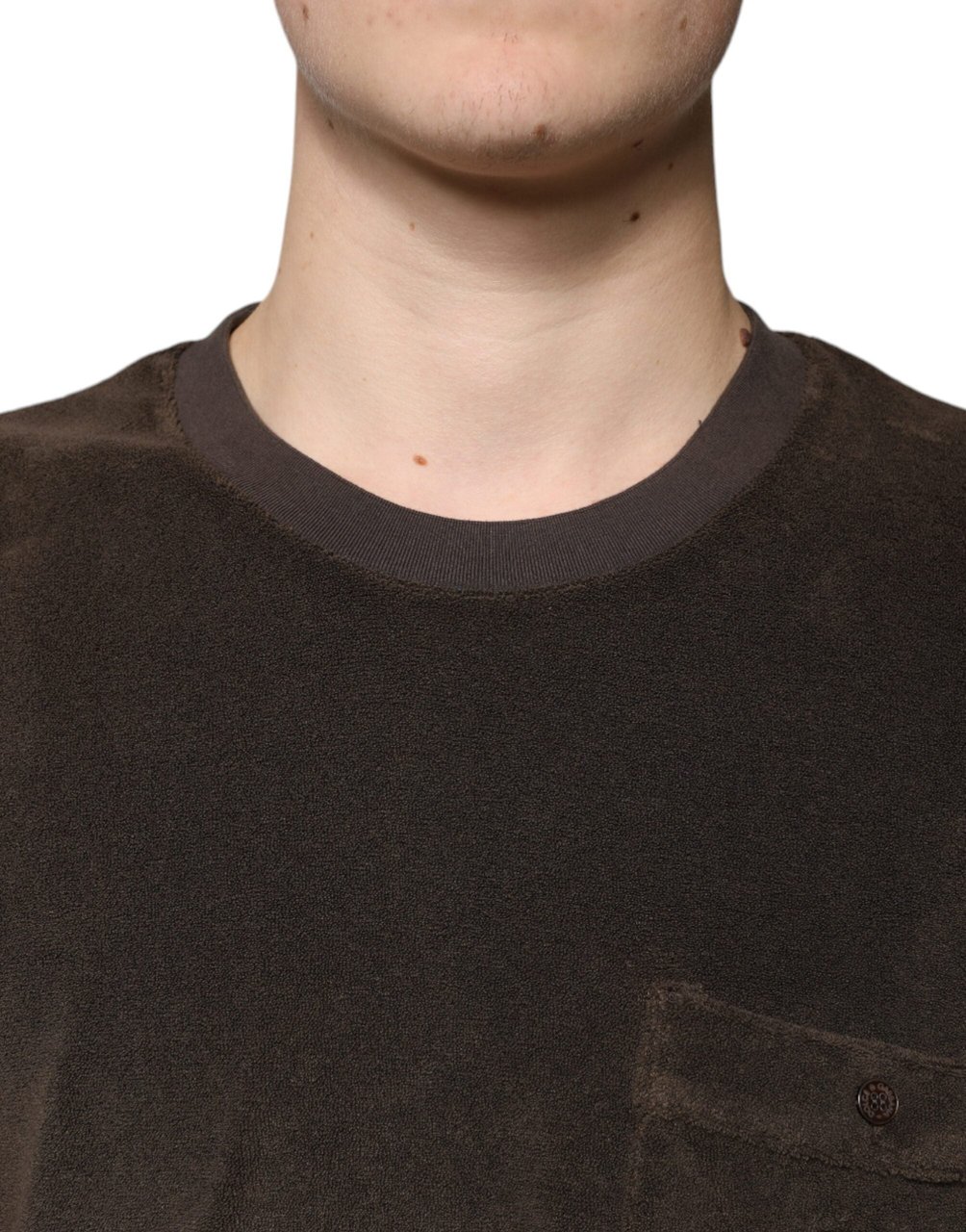 Dolce & Gabbana Brown Cotton Crew Neck Short Sleeves T-shirt Bruin