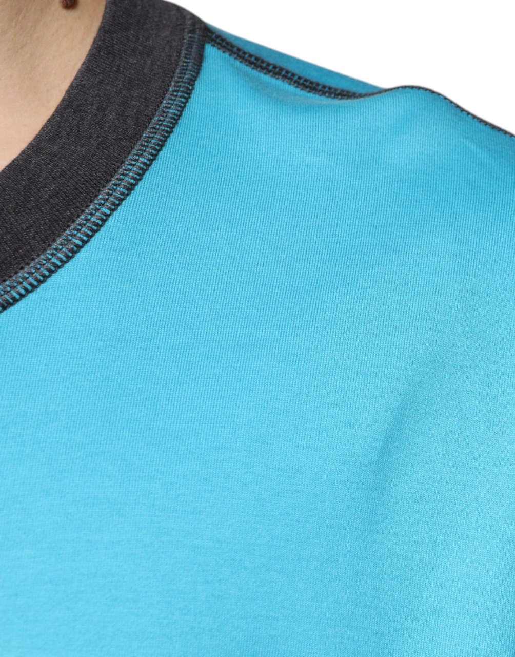 Dolce & Gabbana Blue Logo Crew Neck Short Sleeves T-shirt Blauw