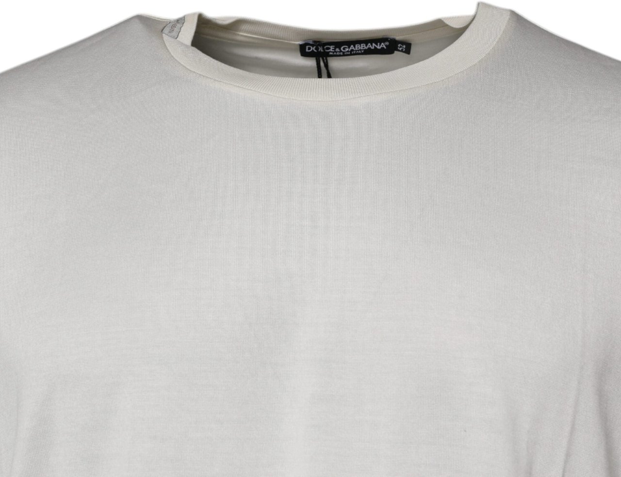 Dolce & Gabbana Off White Crew Neck Short Sleeve T-shirt Wit