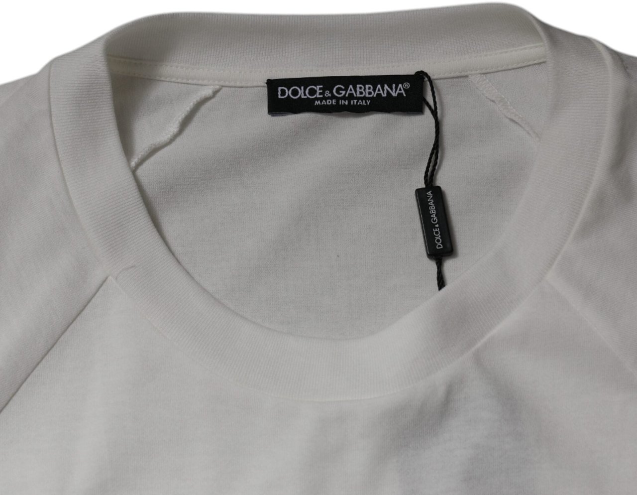 Dolce & Gabbana White DG Sport Crew Neck Short Sleeve T-shirt Wit