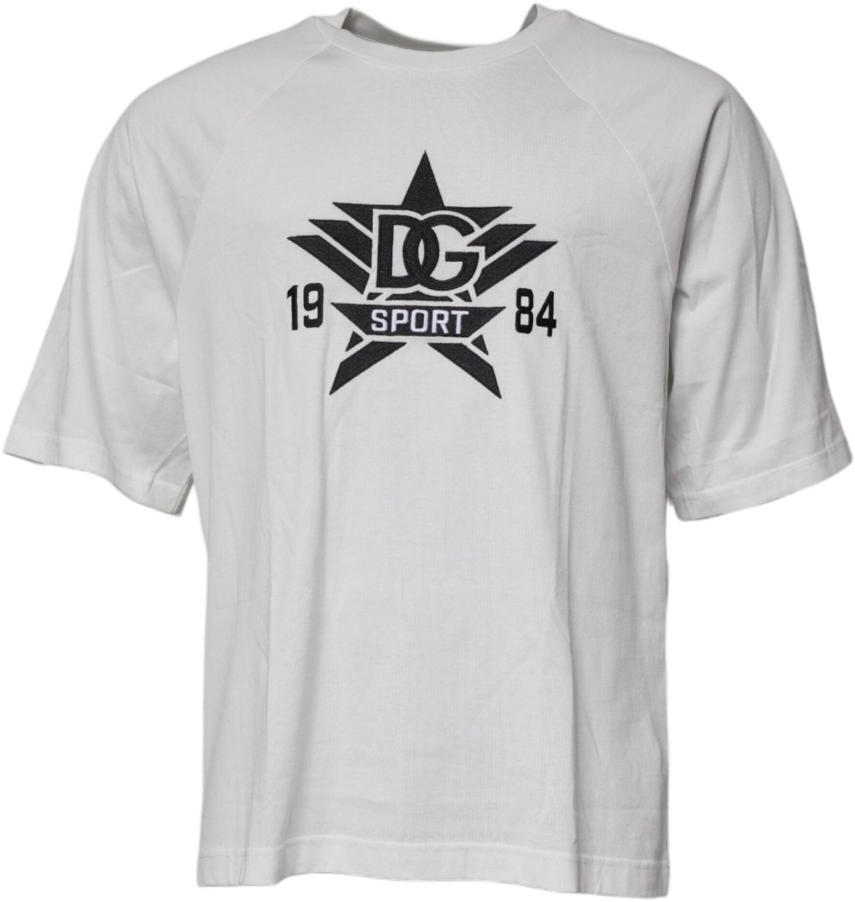 Dolce & Gabbana White DG Sport Crew Neck Short Sleeve T-shirt Wit