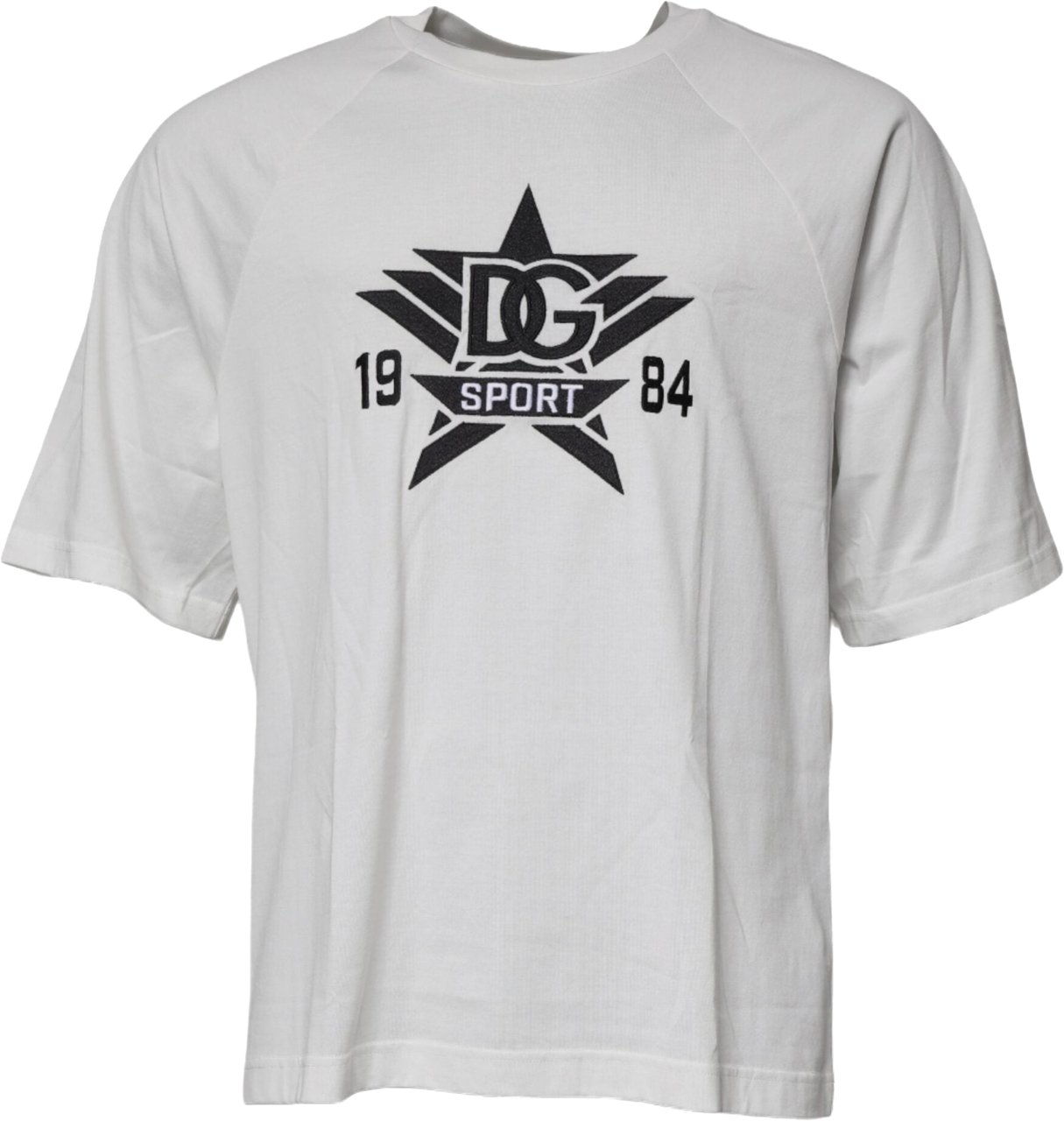 Dolce & Gabbana White DG Sport Crew Neck Short Sleeve T-shirt Wit