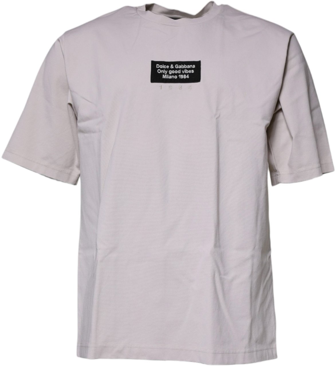 Dolce & Gabbana Beige DG Logo Crew Neck Short Sleeves T-shirt Beige