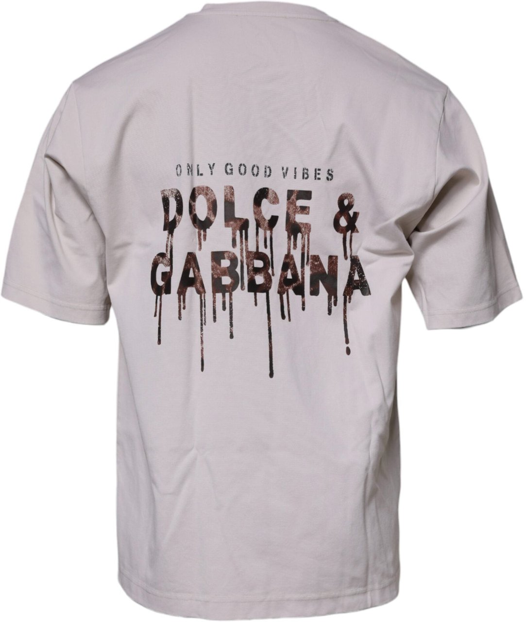 Dolce & Gabbana Beige DG Logo Crew Neck Short Sleeves T-shirt Beige