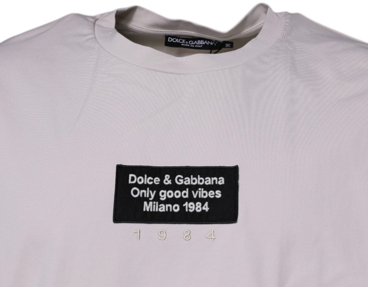 Dolce & Gabbana Beige DG Logo Crew Neck Short Sleeves T-shirt Beige