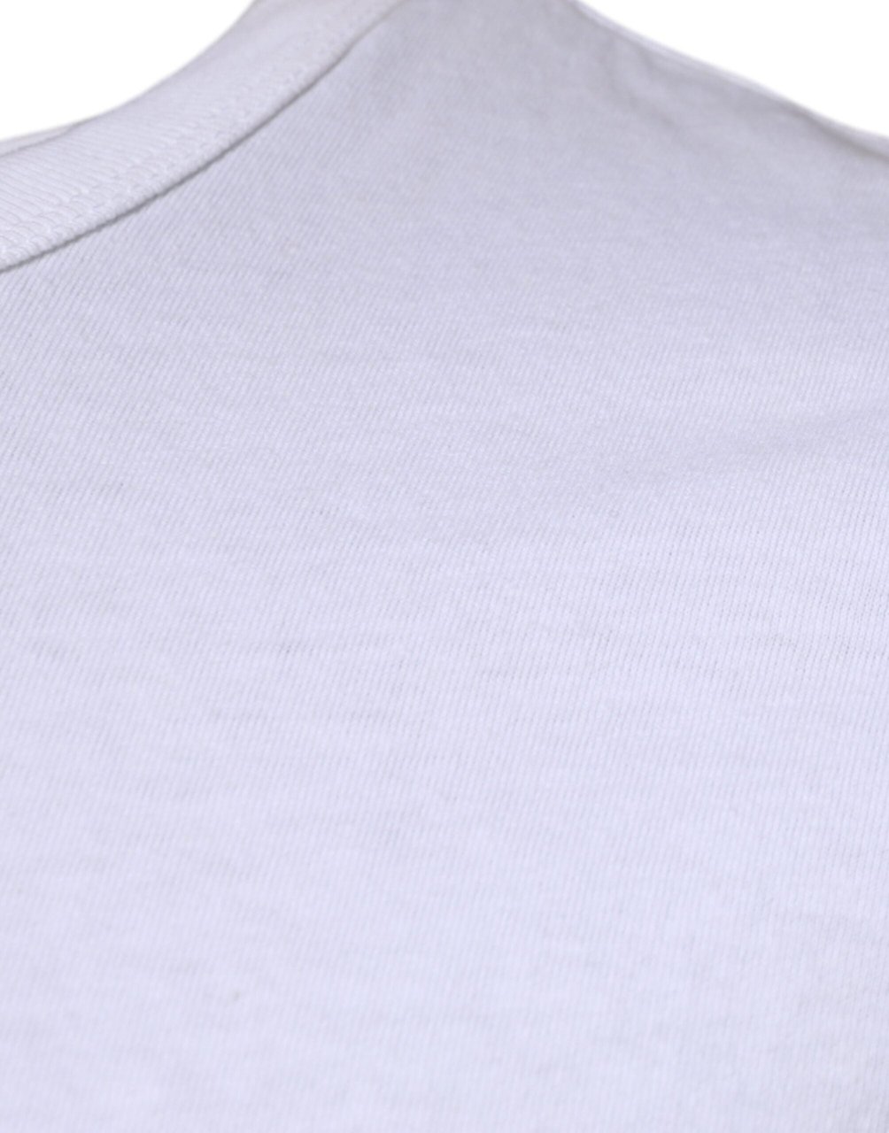 Dolce & Gabbana White Stripes Crew Neck Short Sleeves T-shirt Wit
