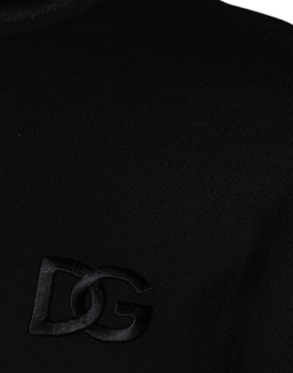 Dolce & Gabbana Black Crew Neck Short Sleeve T-shirt Zwart