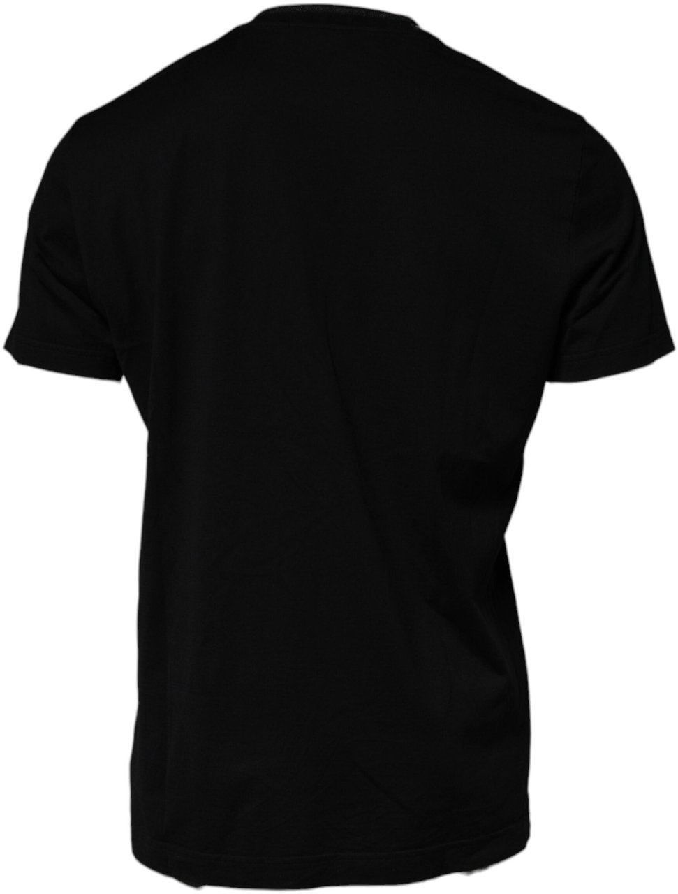 Dolce & Gabbana Black Crew Neck Short Sleeve T-shirt Zwart