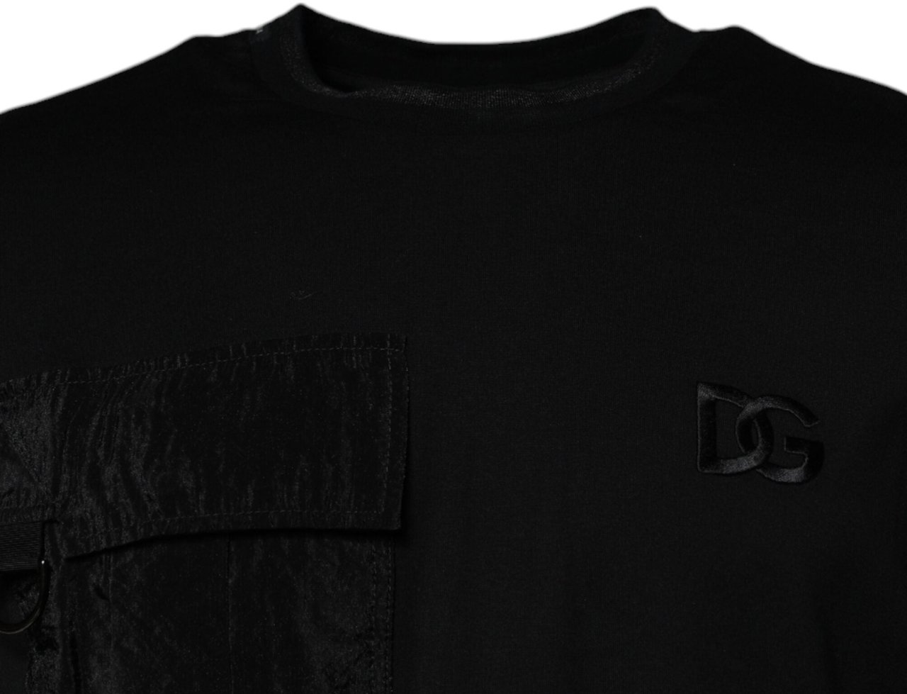 Dolce & Gabbana Black Crew Neck Short Sleeve T-shirt Zwart