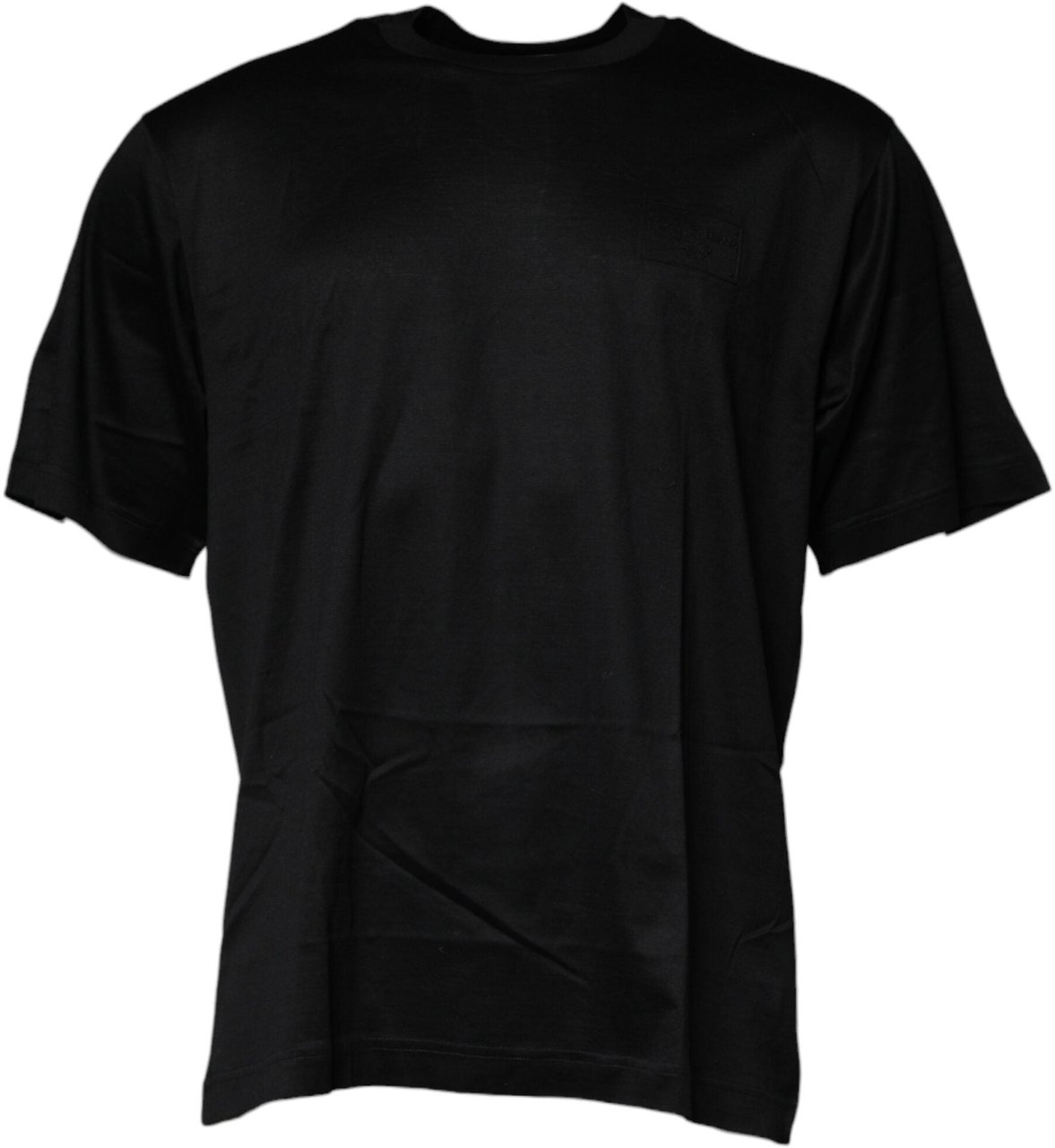 Dolce & Gabbana Black Crew Neck Short Sleeve T-shirt Zwart
