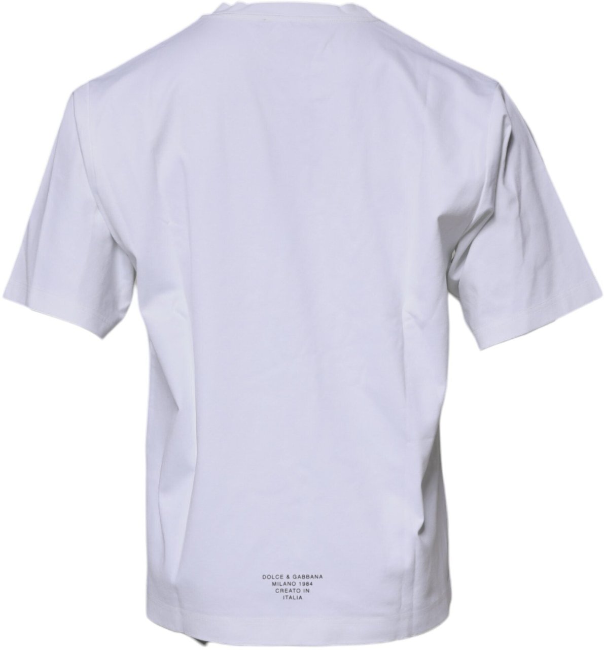 Dolce & Gabbana White DG Logo Cotton Crew Neck T-shirt Wit