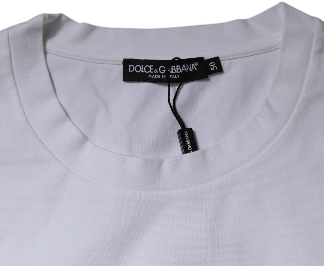 Dolce & Gabbana White DG Logo Cotton Crew Neck T-shirt Wit