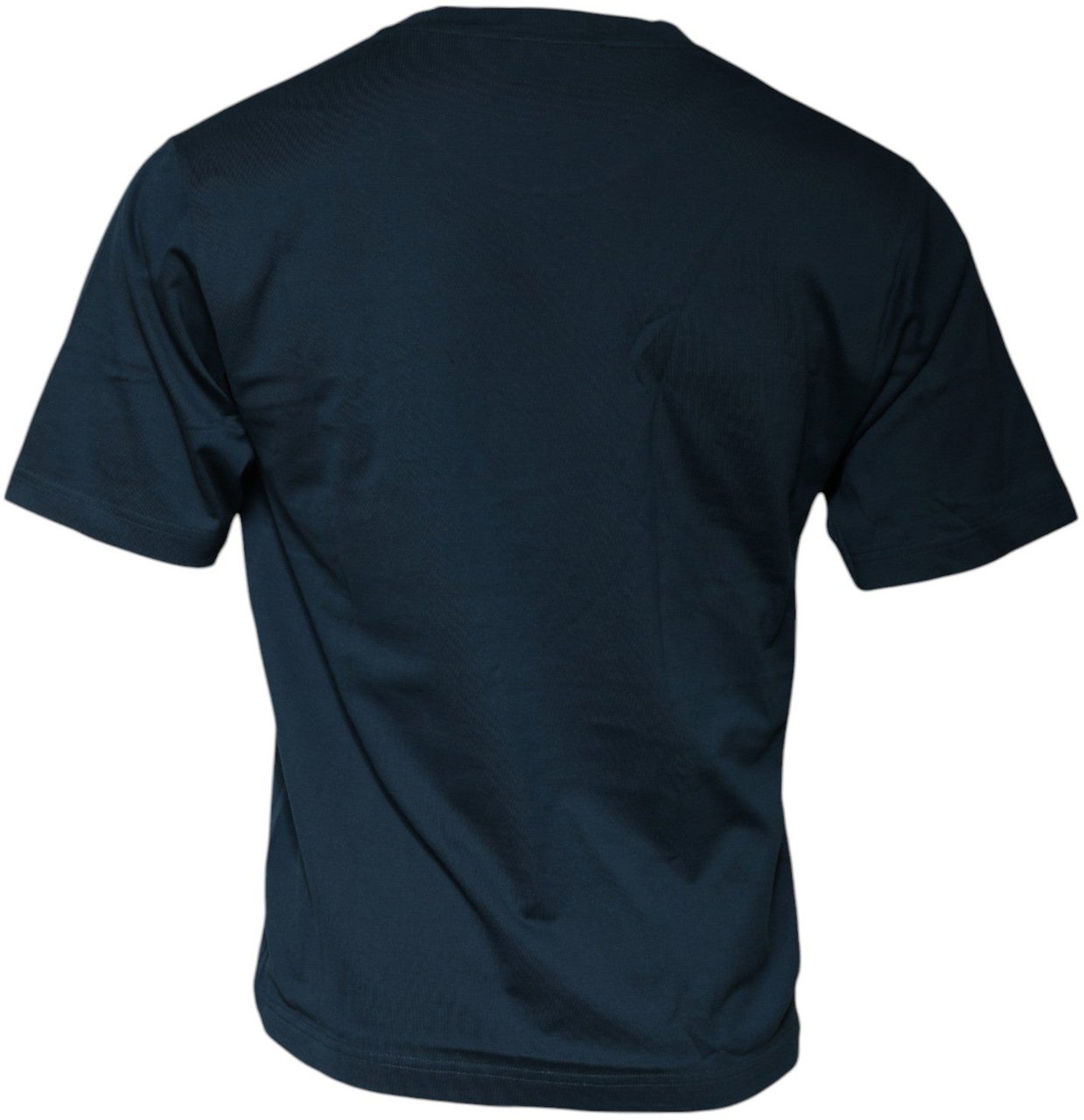 Dolce & Gabbana Blue Logo Crew Neck Short Sleeves T-shirt Blauw
