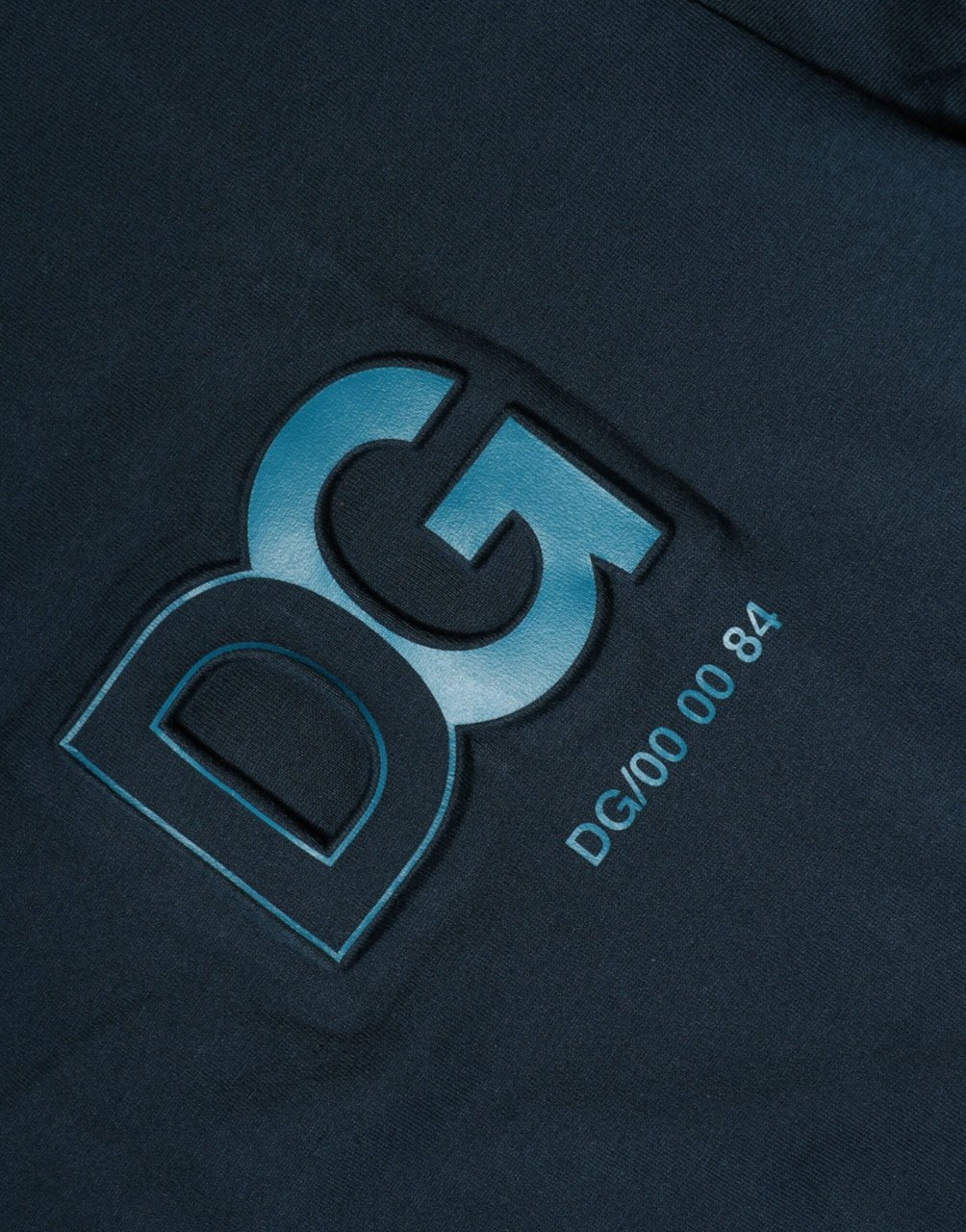 Dolce & Gabbana Blue Logo Crew Neck Short Sleeves T-shirt Blauw