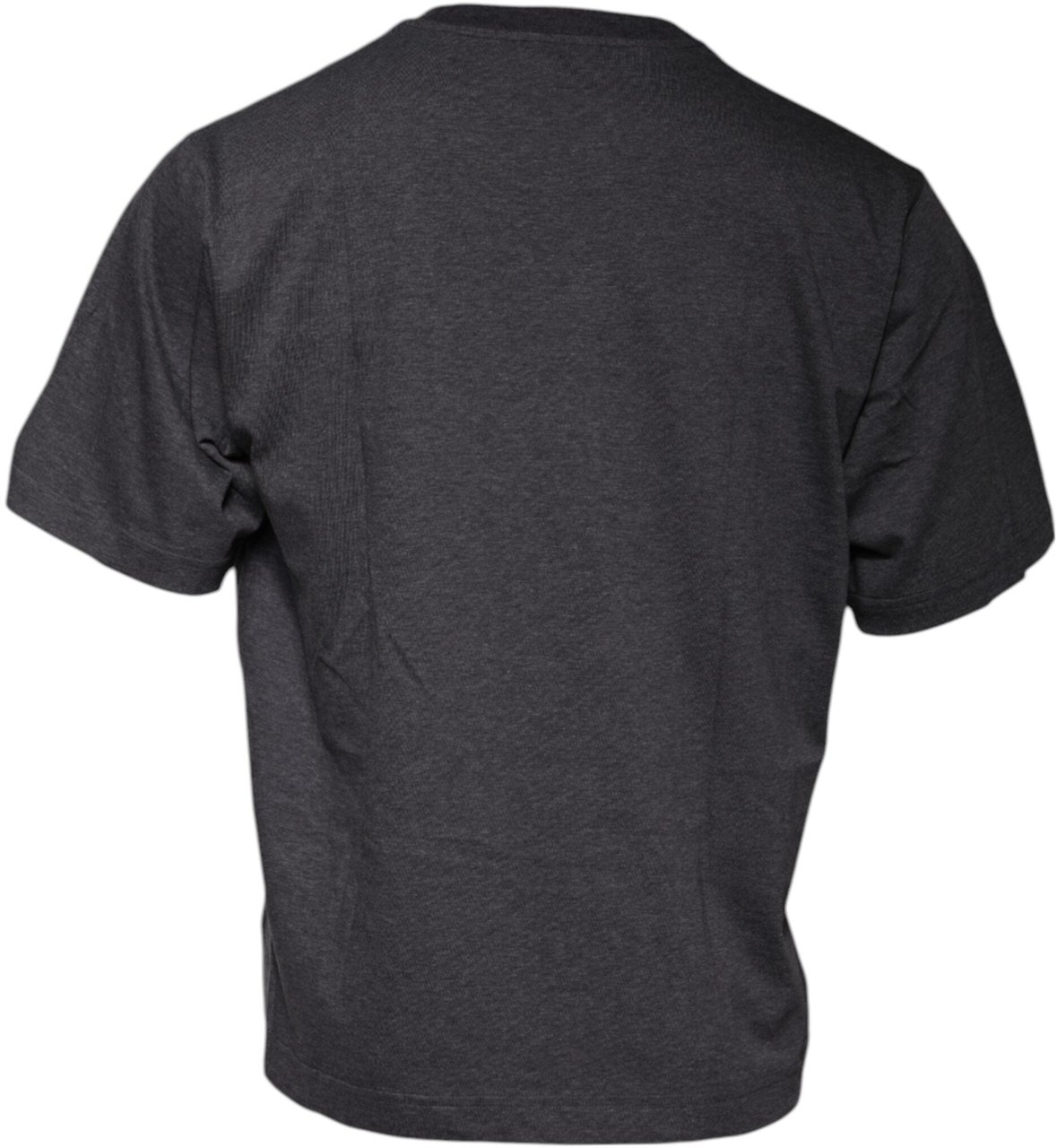 Dolce & Gabbana Dark Gray Crew Neck Short Sleeves T-shirt Grijs