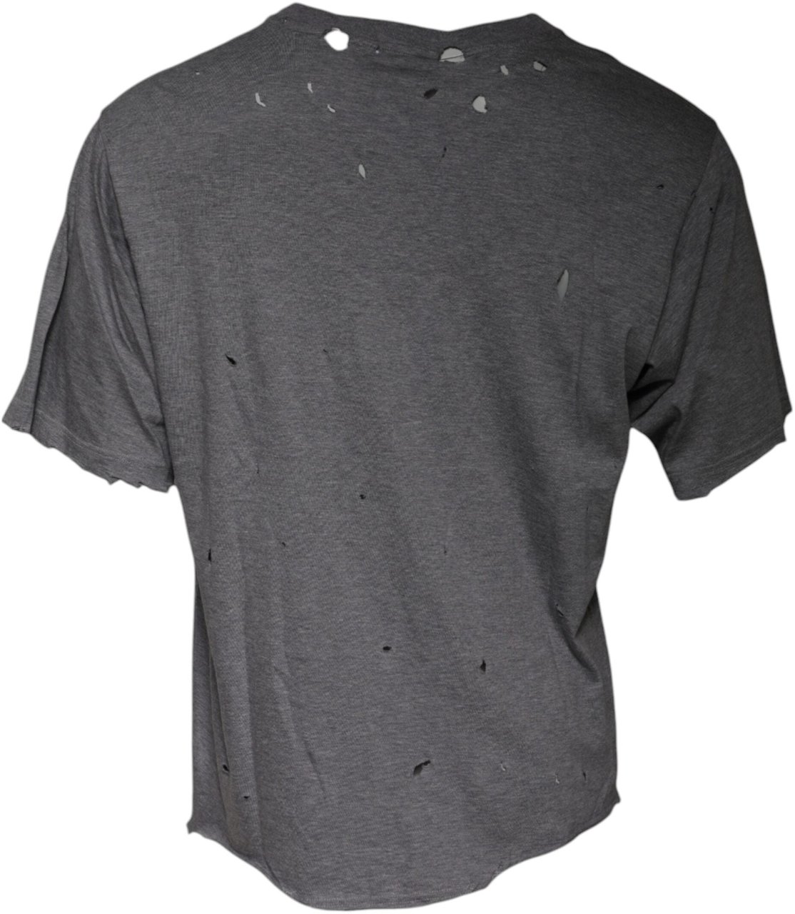 Dolce & Gabbana Gray Logo Crew Neck Short Sleeves T-shirt Grijs