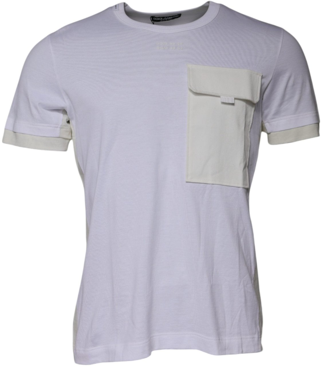 Dolce & Gabbana White Cotton Crew Neck Short Sleeves T-shirt Wit
