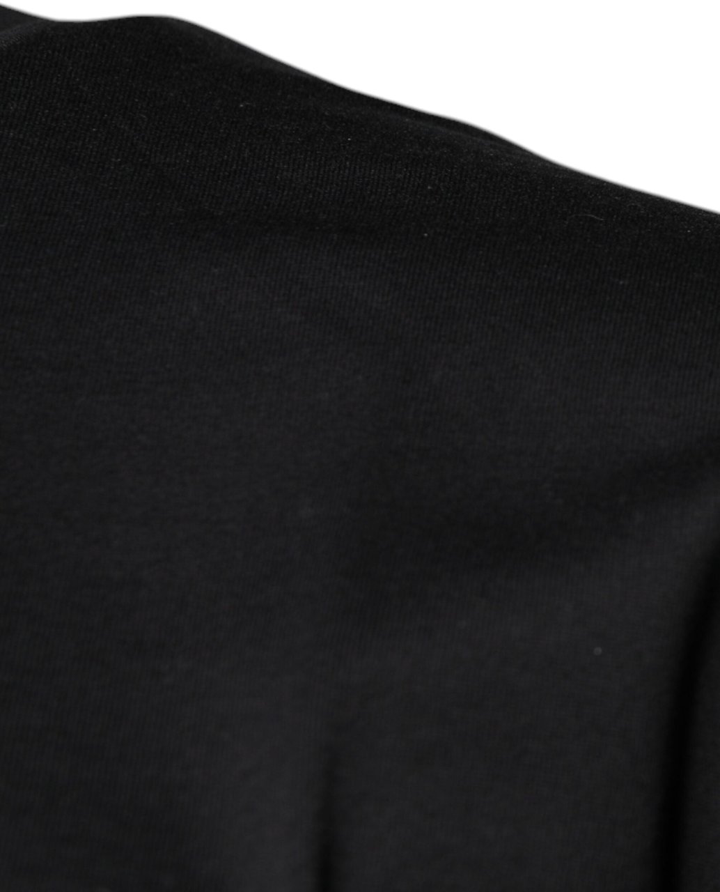 Dolce & Gabbana Black DG Logo Print Cotton Crew Neck T-shirt Zwart