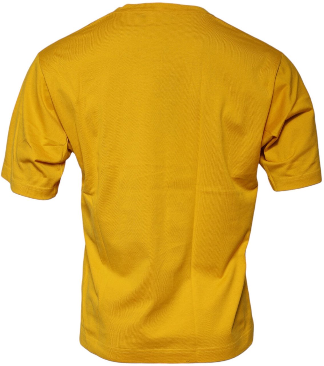 Dolce & Gabbana Dark Yellow Logo Crew Neck Short Sleeves T-shirt Wit