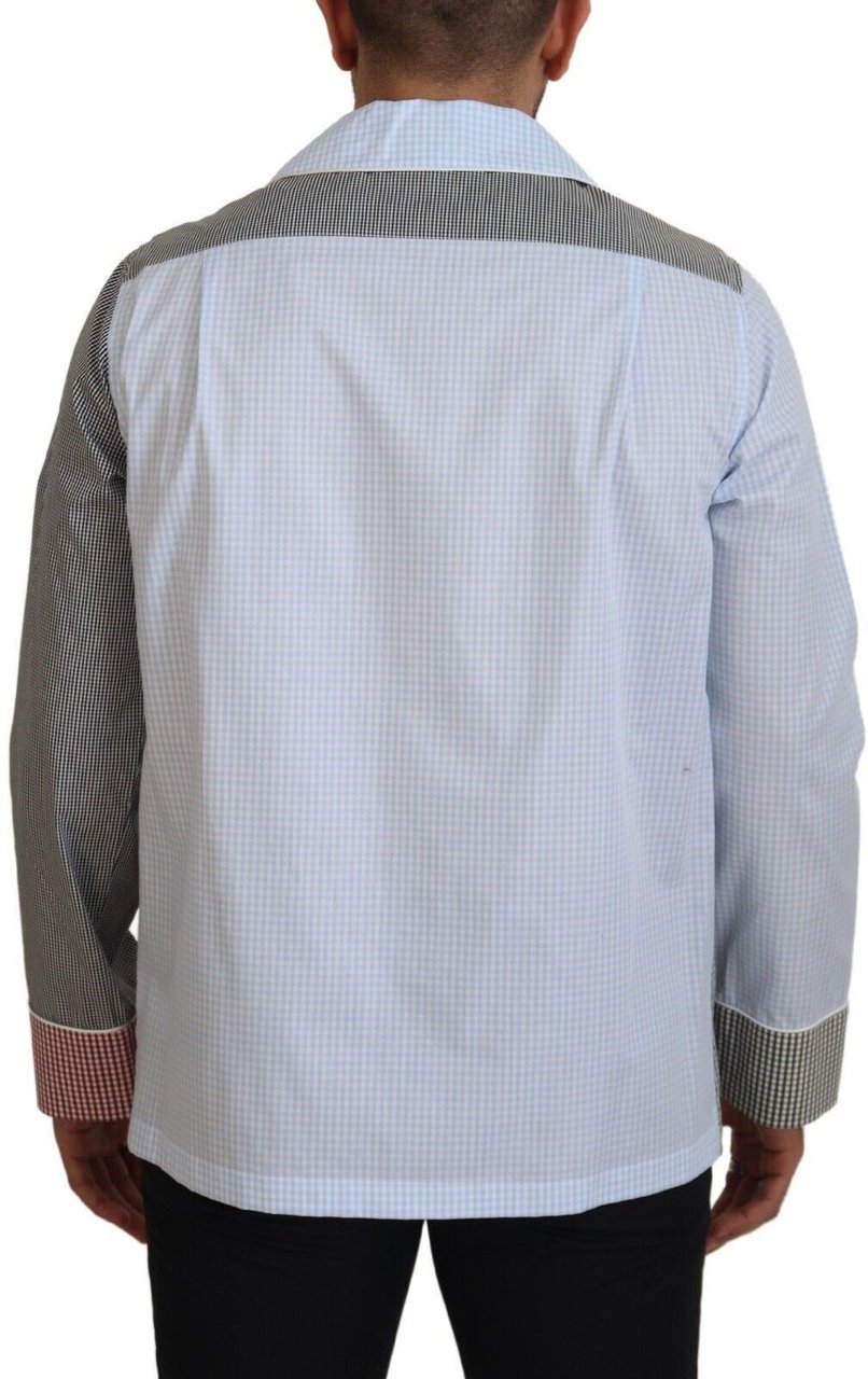 Dolce & Gabbana Multicolor Patchwork Cotton Long Sleeves Shirt Divers