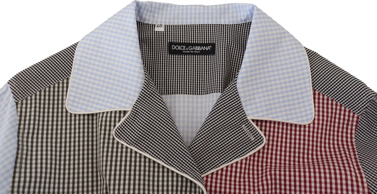Dolce & Gabbana Multicolor Patchwork Cotton Long Sleeves Shirt Divers