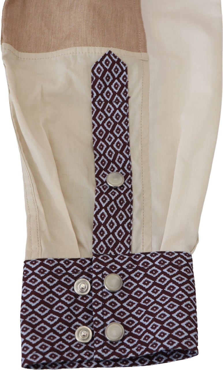 Dolce & Gabbana Multicolor Cotton Patchwork Slim Shirt Divers
