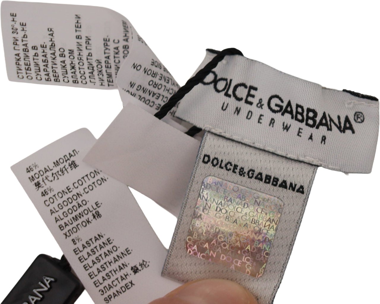 Dolce & Gabbana White Cotton Blend Regular Boxer Underwear Wit