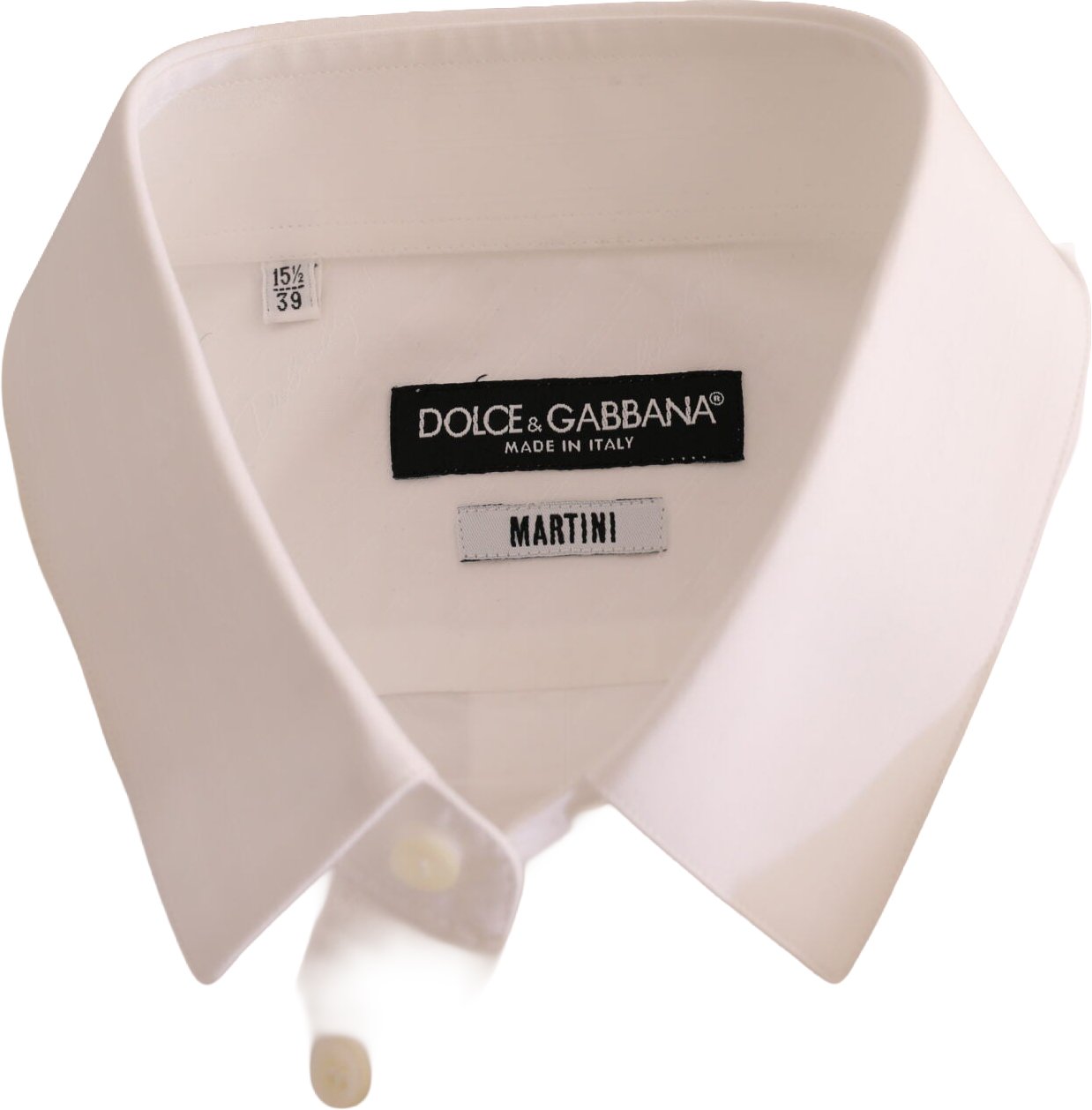 Dolce & Gabbana White MARTINI Cotton Dress Formal Shirt Wit