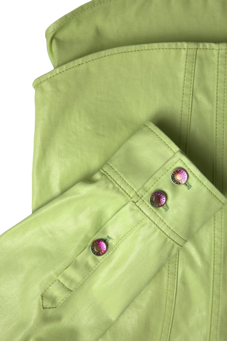 Dolce & Gabbana Green Cotton Collared Button Down Shirt Groen