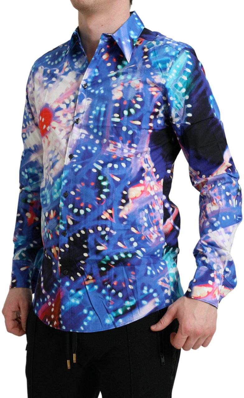 Dolce & Gabbana Multicolor Luminarie Slim MARTINI Shirt Divers