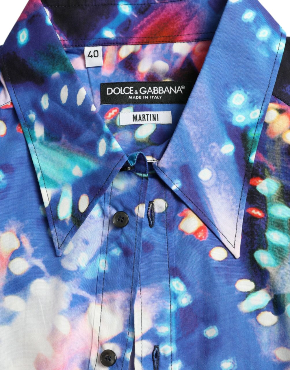 Dolce & Gabbana Multicolor Luminarie Slim MARTINI Shirt Divers