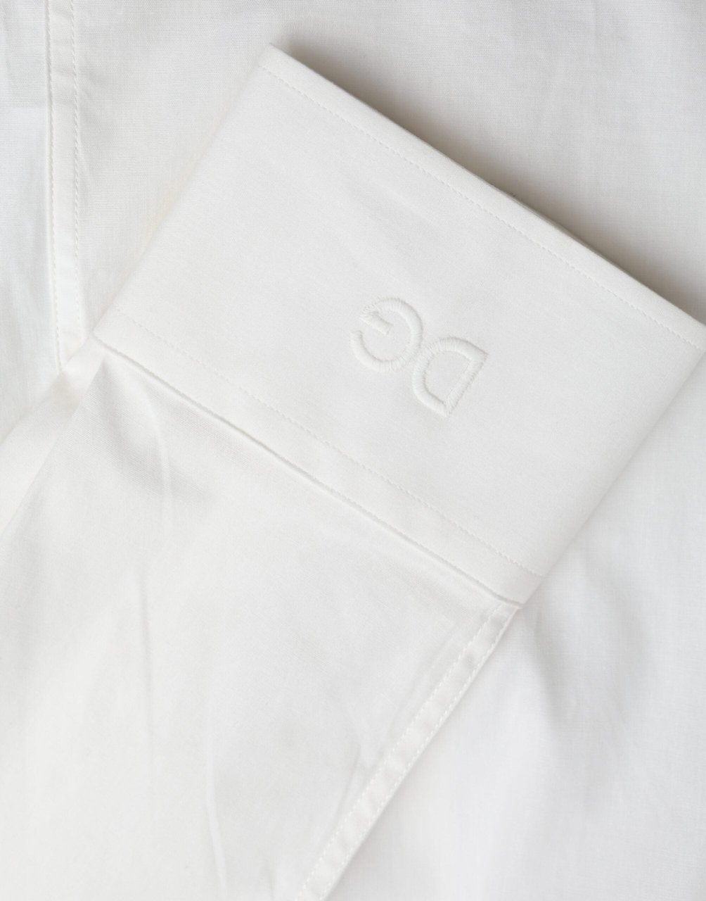 Dolce & Gabbana White Cotton Dress Slim Fit GOLD Shirt Wit