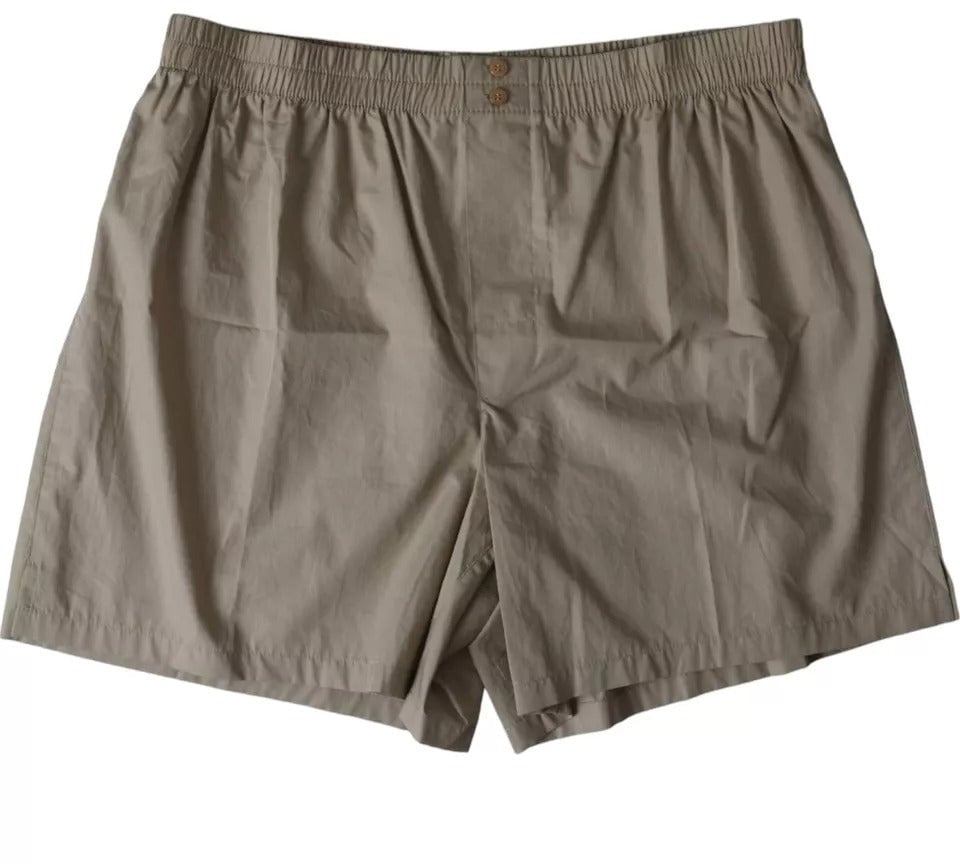 Dolce & Gabbana Brown Cotton Regular Boxer Shorts Underwear Bruin