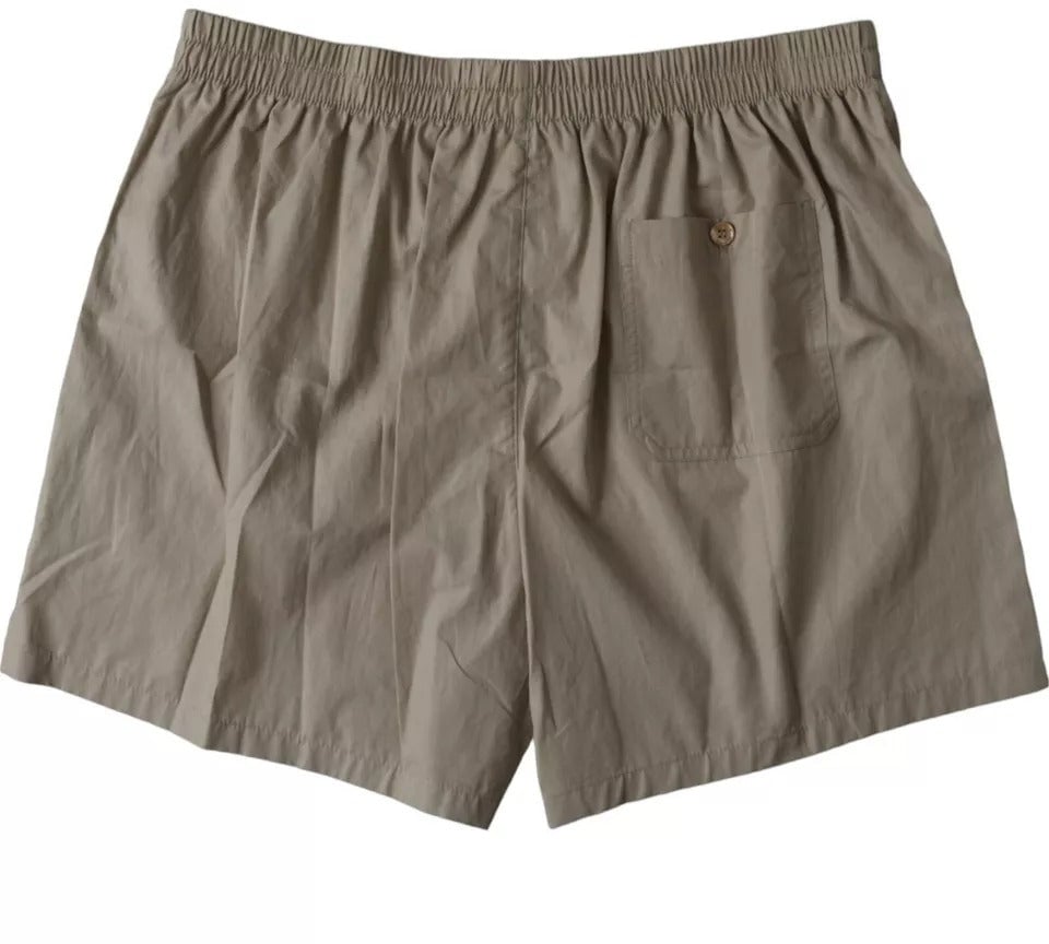 Dolce & Gabbana Brown Cotton Regular Boxer Shorts Underwear Bruin