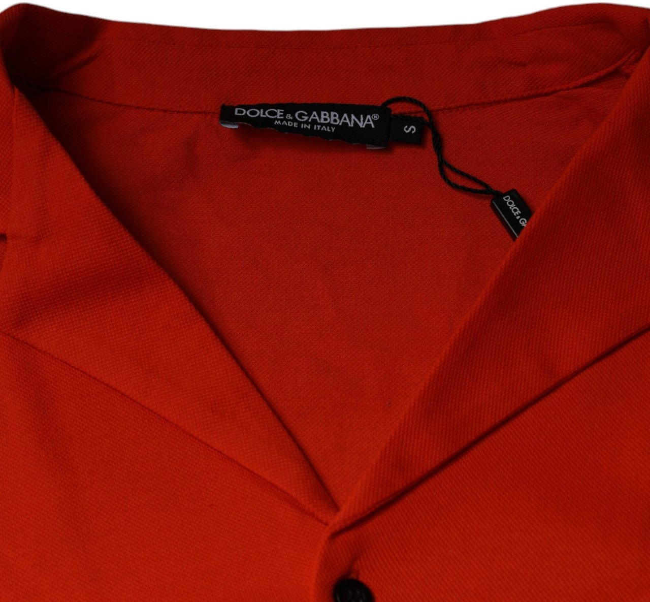 Dolce & Gabbana Orange Cotton Button Down Casual Polo Shirt Oranje