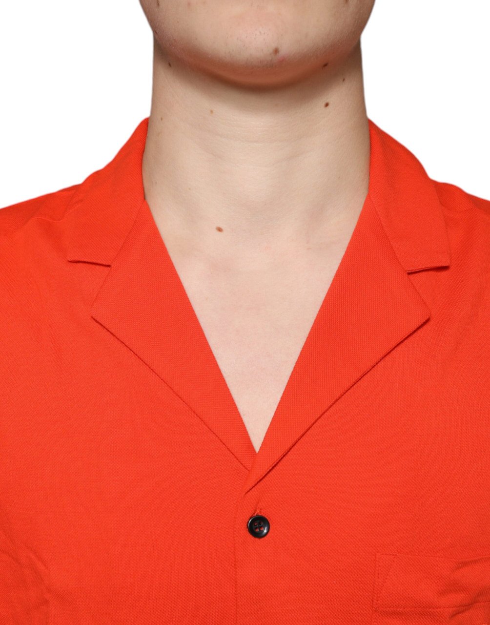 Dolce & Gabbana Orange Cotton Button Down Casual Polo Shirt Oranje