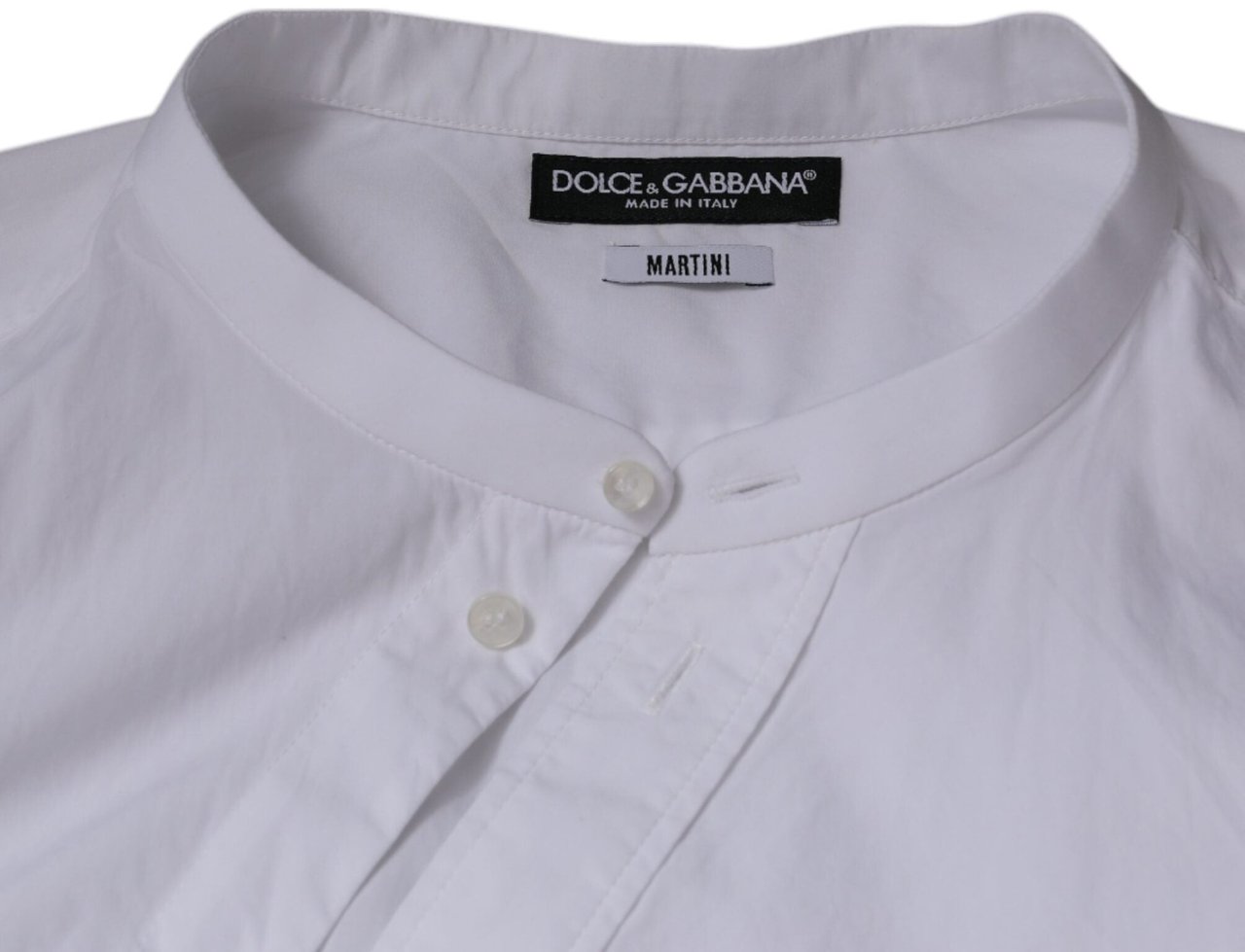Dolce & Gabbana White Cotton Slim Fit MARTINI Dress Shirt Wit